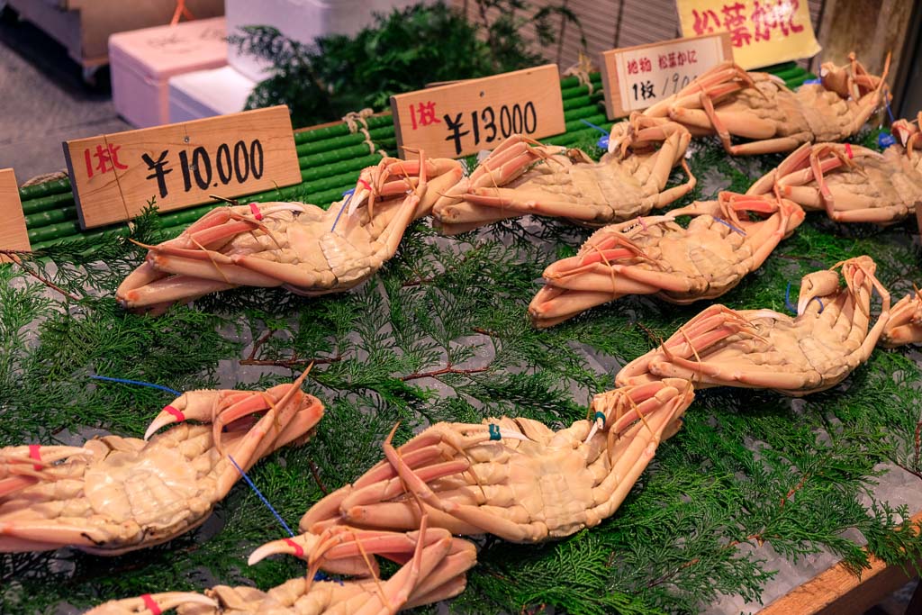 fresh, local crab at Nishimuraya Hotel Shogetsutei, kinosaki onsen